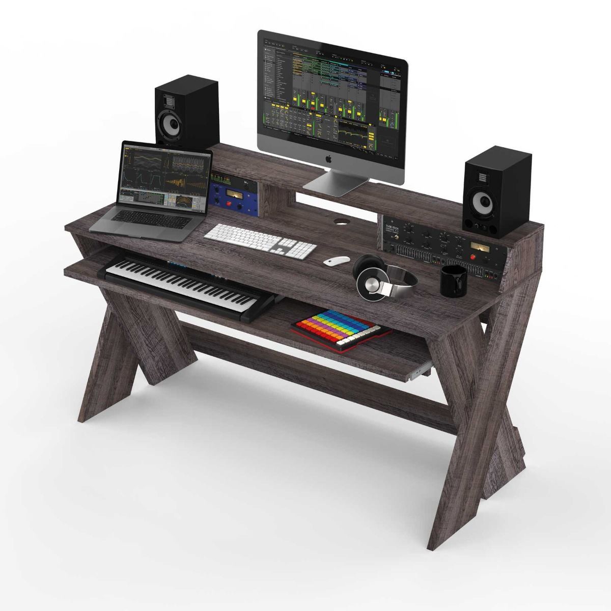 Glorious Sound Desk Pro Walnut - стол аранжировщика, цвет орех из 2-х коробок в магазине для музыкантов Рок-н-Ролл