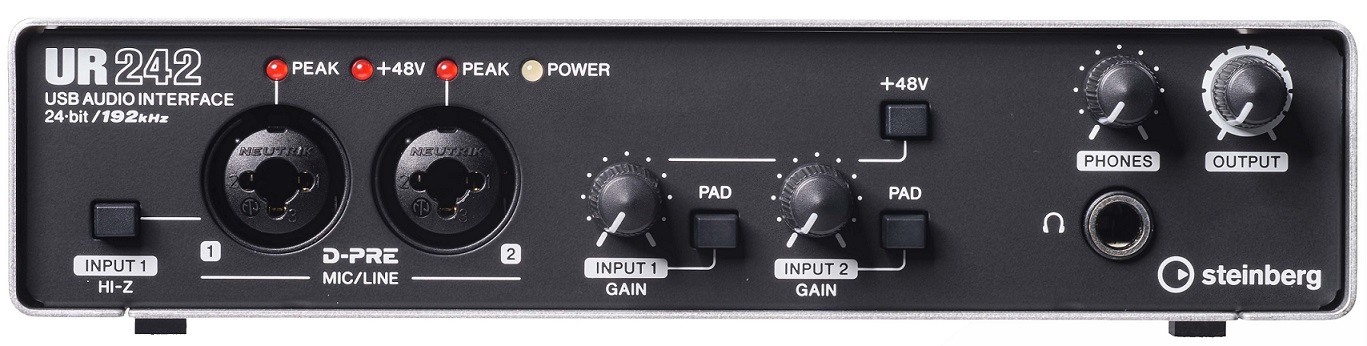 Steinberg UR242 - USB-аудиоинтерфейс 4-in x 2-out с поддержкой 24бит/192кГц, технологии D-PRE в магазине для музыкантов Рок-н-Ролл
