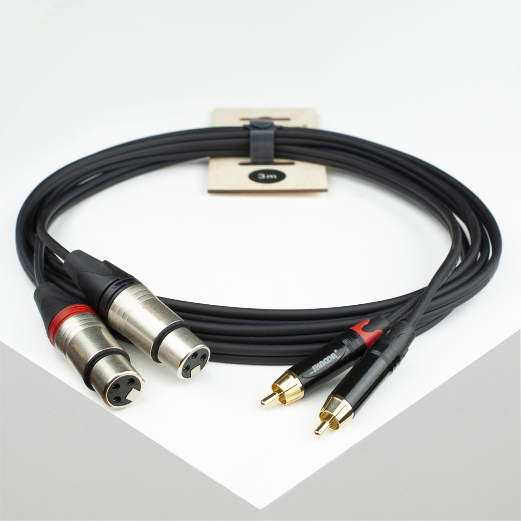 SHNOOR RCA2XF-1m - Компонентный кабель 2хRCA - 2хXLRF, 1м в магазине для музыкантов Рок-н-Ролл