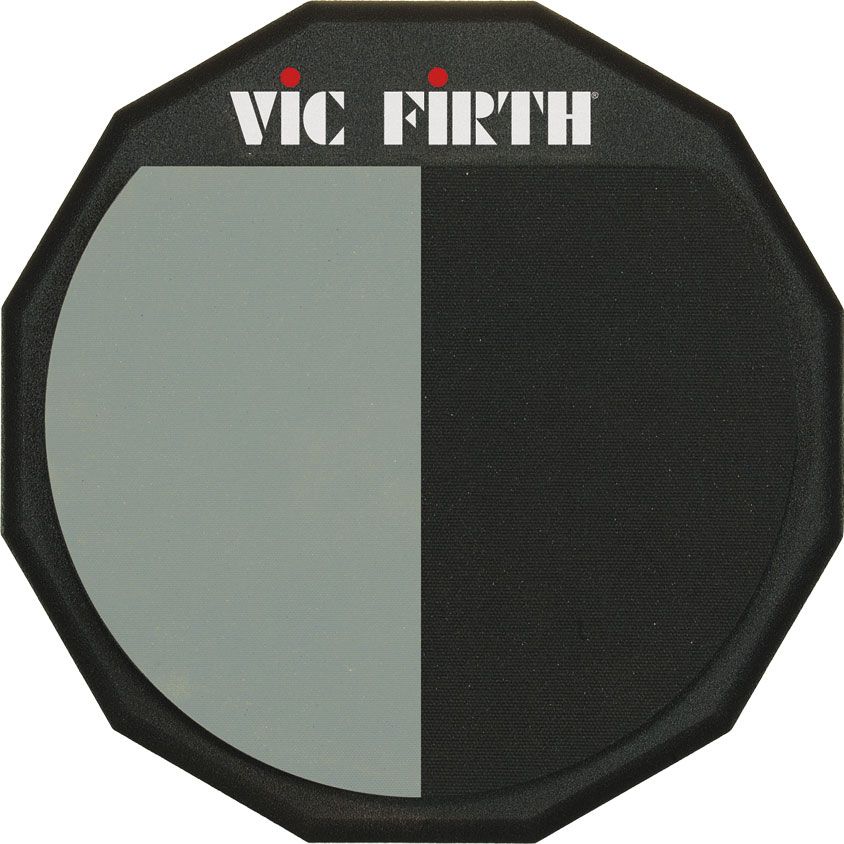 VIC FIRTH PAD12H - односторонний двухзонный тренировоный пэд, 30 см, soft/hard. в магазине для музыкантов Рок-н-Ролл