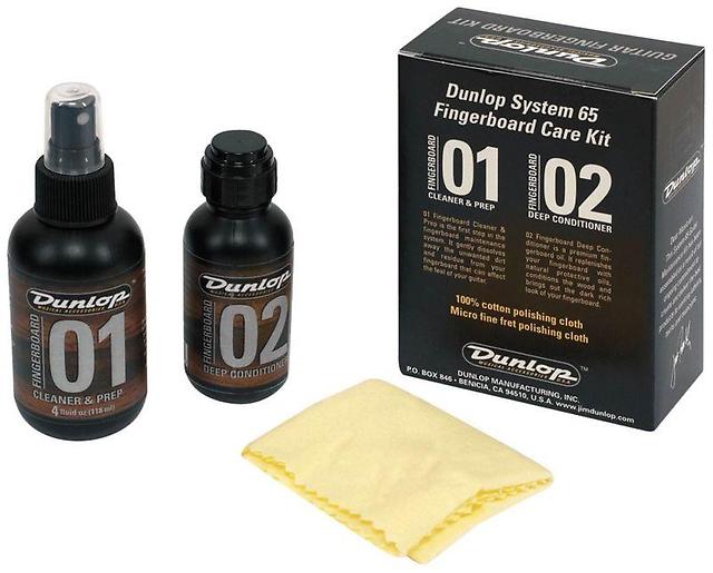 Dunlop 6502 Guitar Fingerboard Kit - набор для ухода за грифом, 2 полироля+салфетка+полировка ладов в магазине для музыкантов Рок-н-Ролл