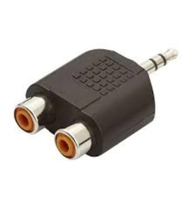 Soundking CC310 переходной разъем 2 x RCA female <=> 1/8" TS male, металл/ пластик в магазине для музыкантов Рок-н-Ролл