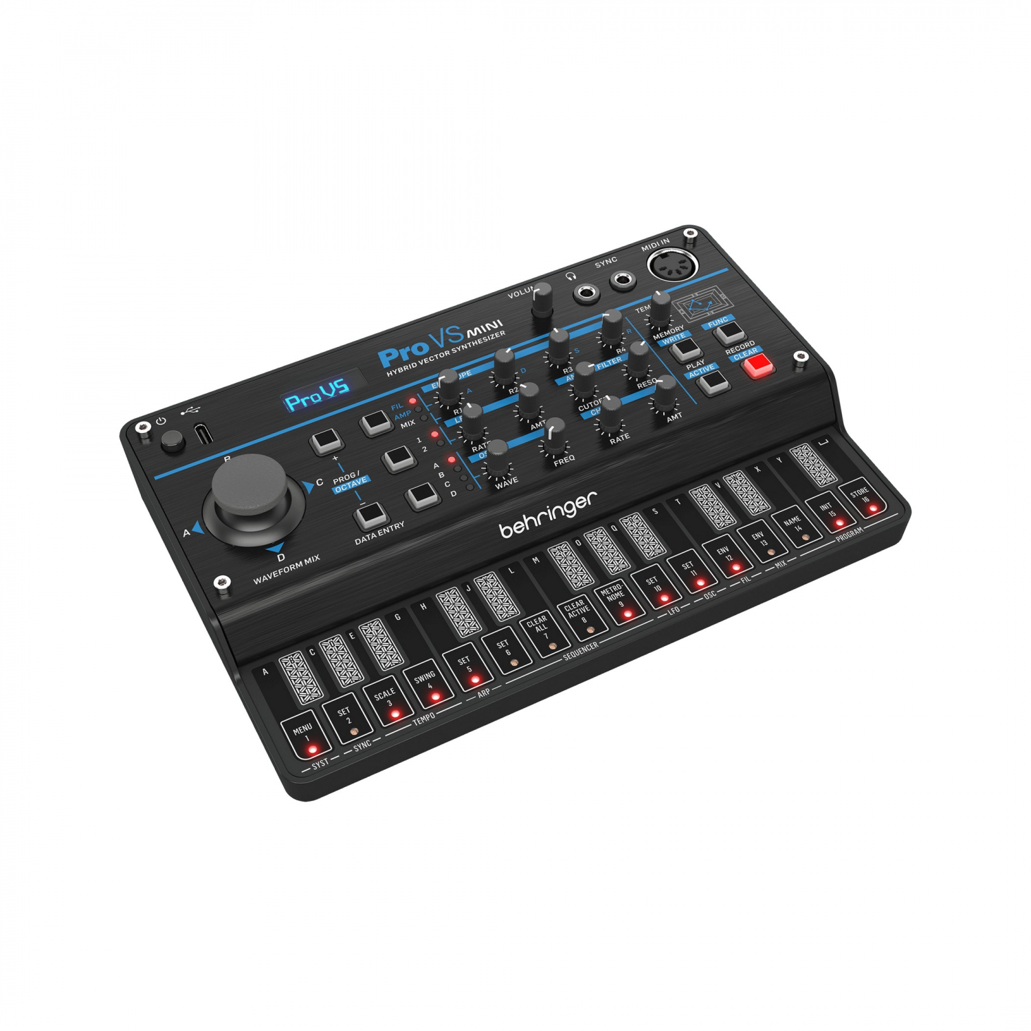 Behringer PRO-VS MINI - полифонический четырёхголосный гибридный векторный синтезатор в магазине для музыкантов Рок-н-Ролл