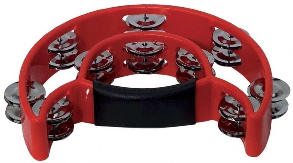 Gewa 841572 Jingle wreath Half moon 20 jingles Red - тамбурин полукруглый красный, пластик в магазине для музыкантов Рок-н-Ролл