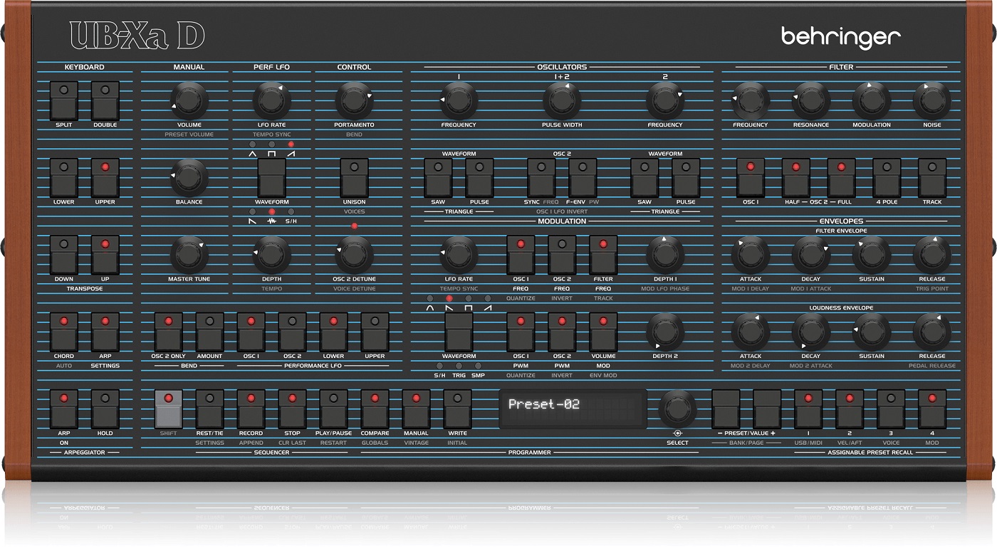 Behringer UB-Xa D - аналоговый 16-голосный многотембральный полифонический синтезатор в магазине для музыкантов Рок-н-Ролл