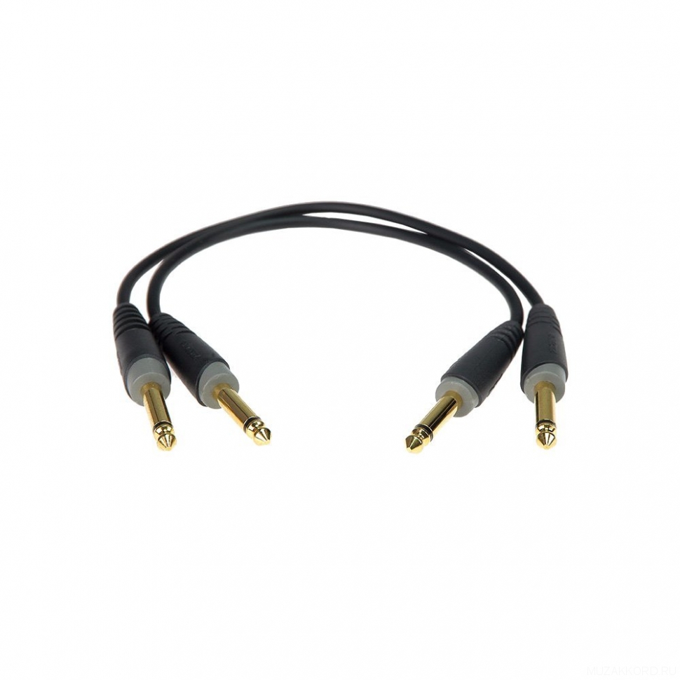 Klotz PCSS0.9 (AB-JJ0090) - Пара кабелей Jack-Jack stereo 0.9m, цвет черный в магазине для музыкантов Рок-н-Ролл