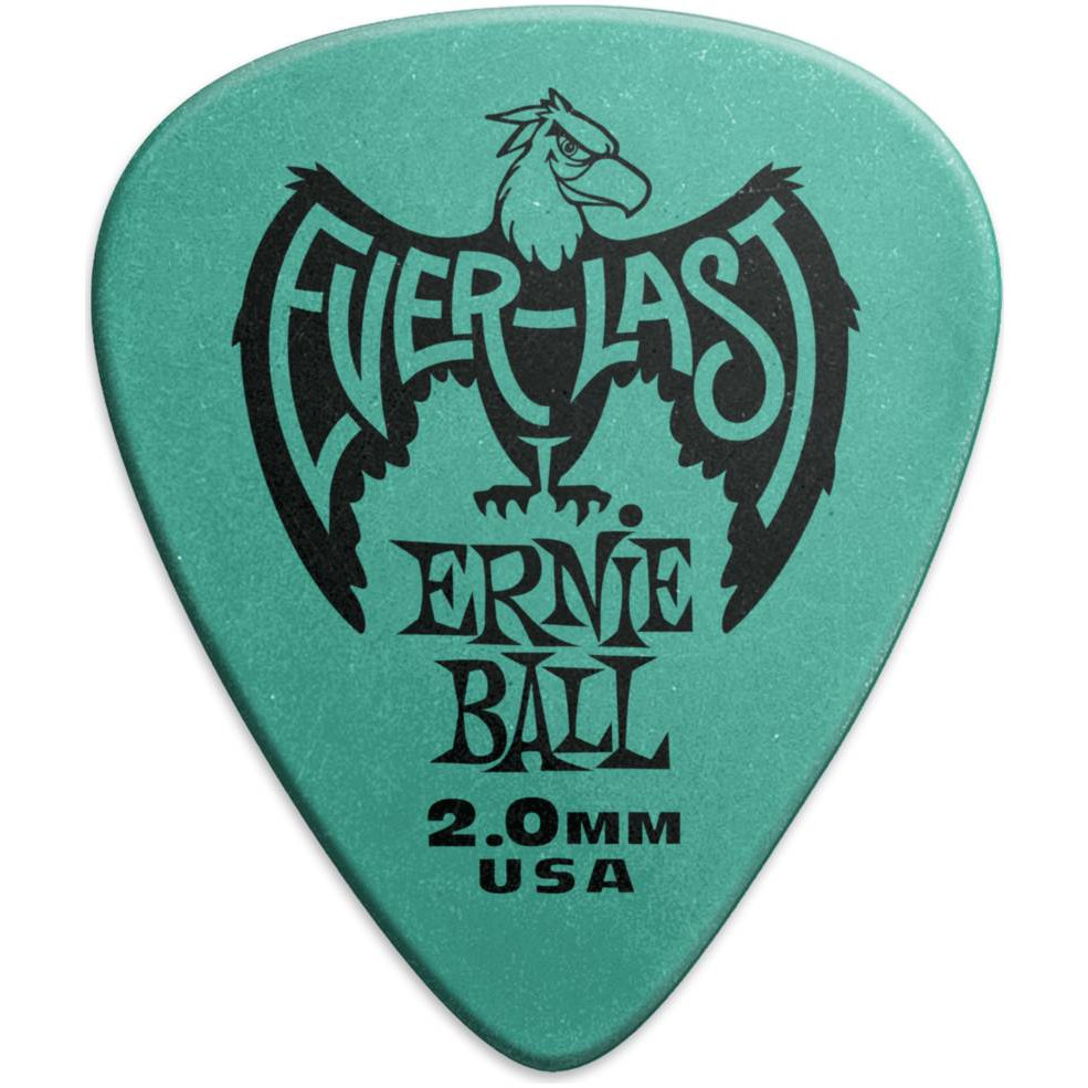 Ernie Ball 9196 - медиатор Everlast делриновый нескользящий, 2 мм, тиловый, упаковка 12 шт в магазине для музыкантов Рок-н-Ролл