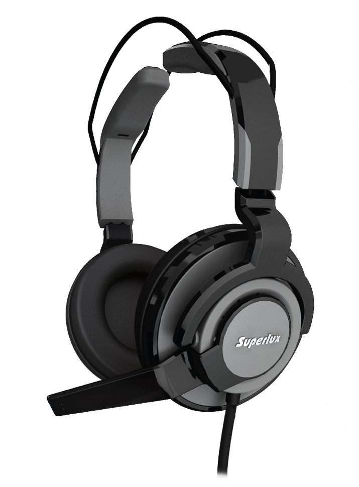 Superlux HMC631 Dark Grey - профессиональная игровая гарнитура для ПК, разъёмы 2 x 3.5 мм в магазине для музыкантов Рок-н-Ролл