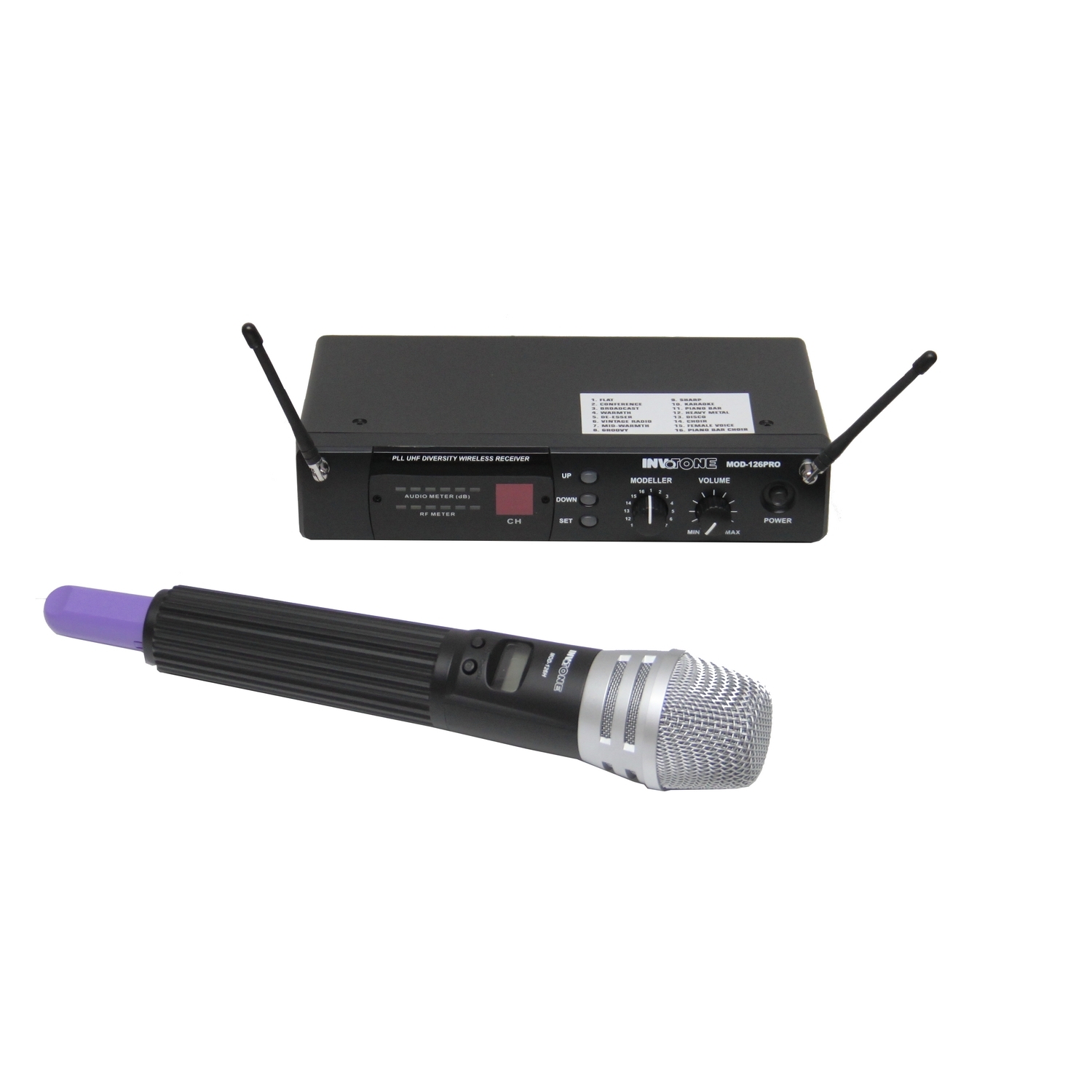 Invotone MOD126HH - двухантенная  радиосистема с микрофоном в магазине для музыкантов Рок-н-Ролл