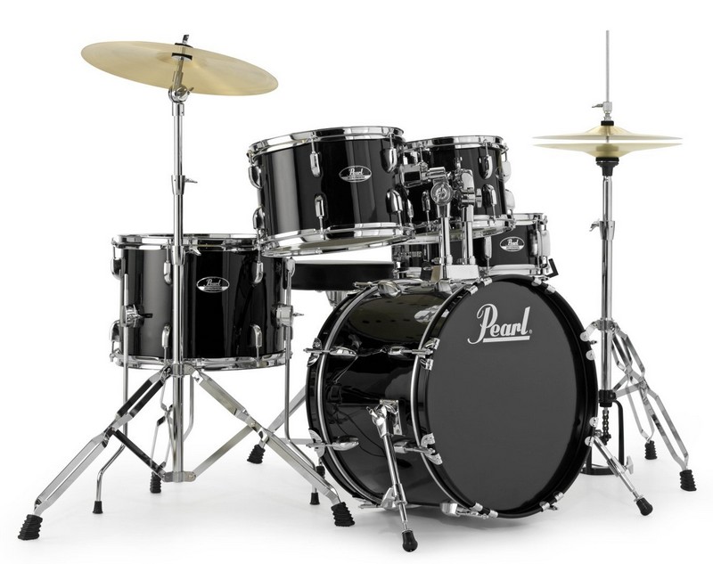 Pearl RS585C/ C31 - ударная установка из 5-ти барабанов, цвет Jet Black, стойки и тарелки в комплект в магазине для музыкантов Рок-н-Ролл