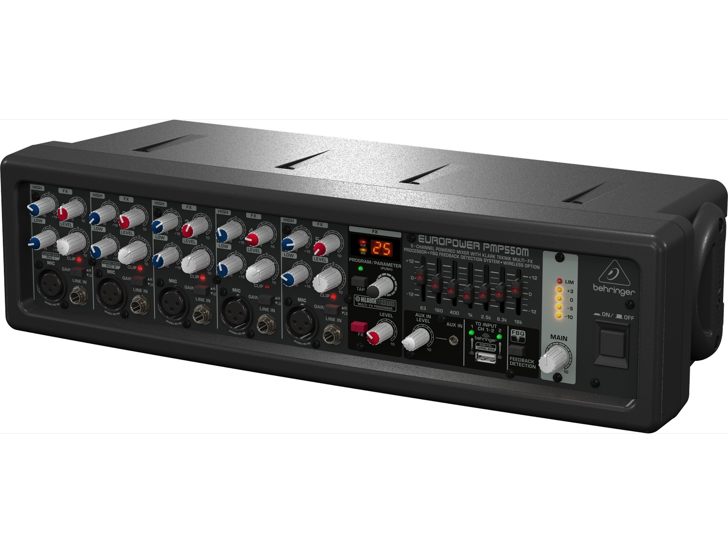 Behringer PMP 550M EUROPOWER - 5-канальный микшерный усилитель с DSP процессором от KLARK TEKNIK, Мо в магазине для музыкантов Рок-н-Ролл