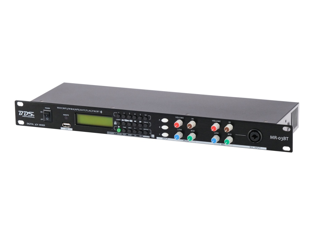 BDS MR-03BT - Микшер и плеер рековый, 3 канала в магазине для музыкантов Рок-н-Ролл