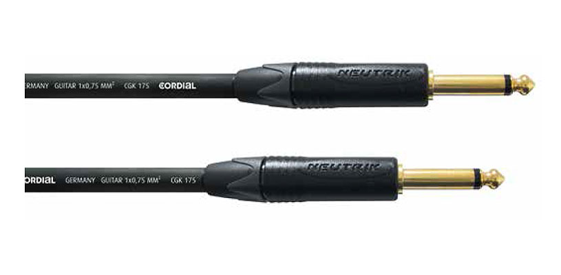 Cordial CSI 6 PP 175 BL - Гитарный кабель с золочеными Jack 6.3 мм, моно, кабель CGK 175, 6 м в магазине для музыкантов Рок-н-Ролл