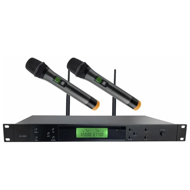 DVON D-220 (HH) - радиосистема на 2 ручных микрофона UHF 640-690 MHz, 200 каналов, ж/кр дисплей в магазине для музыкантов Рок-н-Ролл