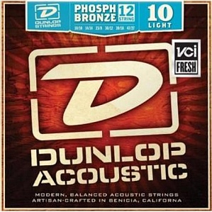Dunlop DAP1047J - Комплект струн для 12-струнной акустической гитары, фосф.бронза, Light, 10-47 в магазине для музыкантов Рок-н-Ролл