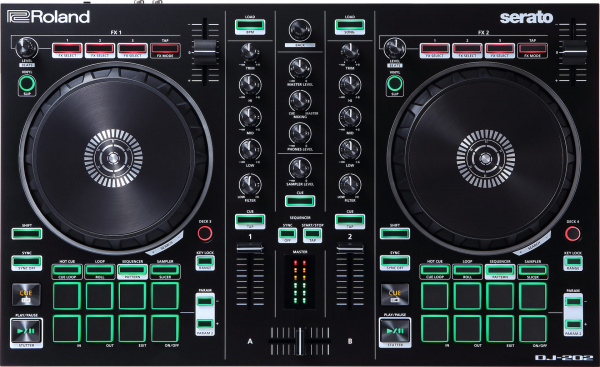 Roland DJ-202 - DJ контроллер в магазине для музыкантов Рок-н-Ролл