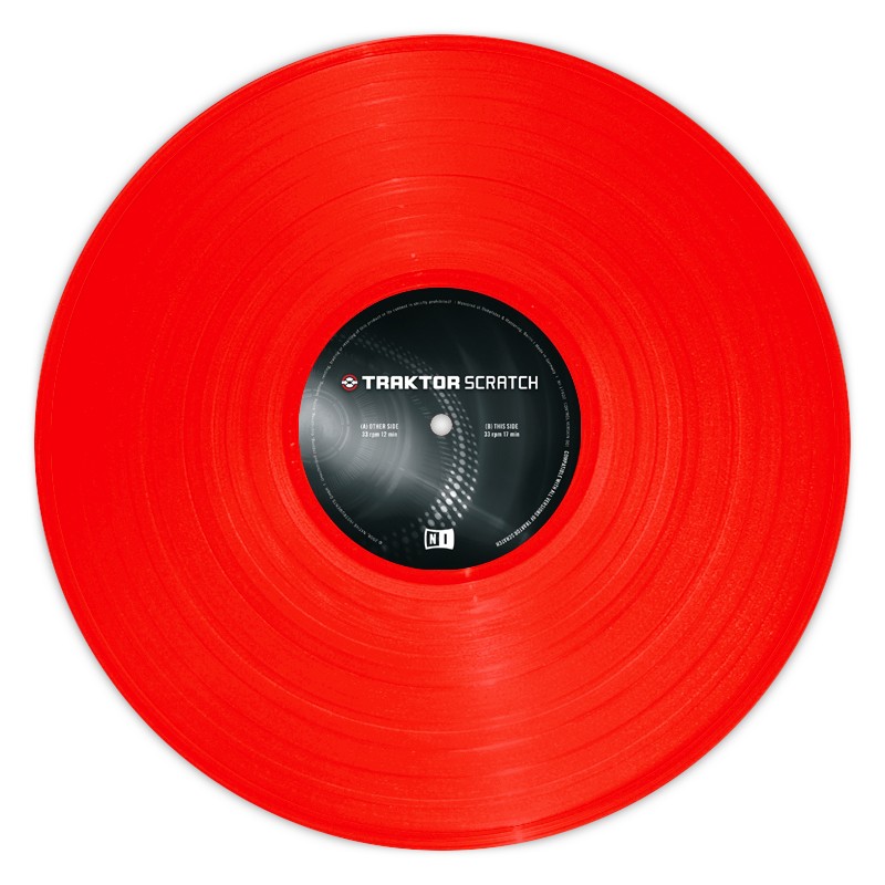 Native Instruments Traktor Scratch Pro Control Vinyl Red Mk2 - Виниловый диск с таймкодом Mk2 в магазине для музыкантов Рок-н-Ролл