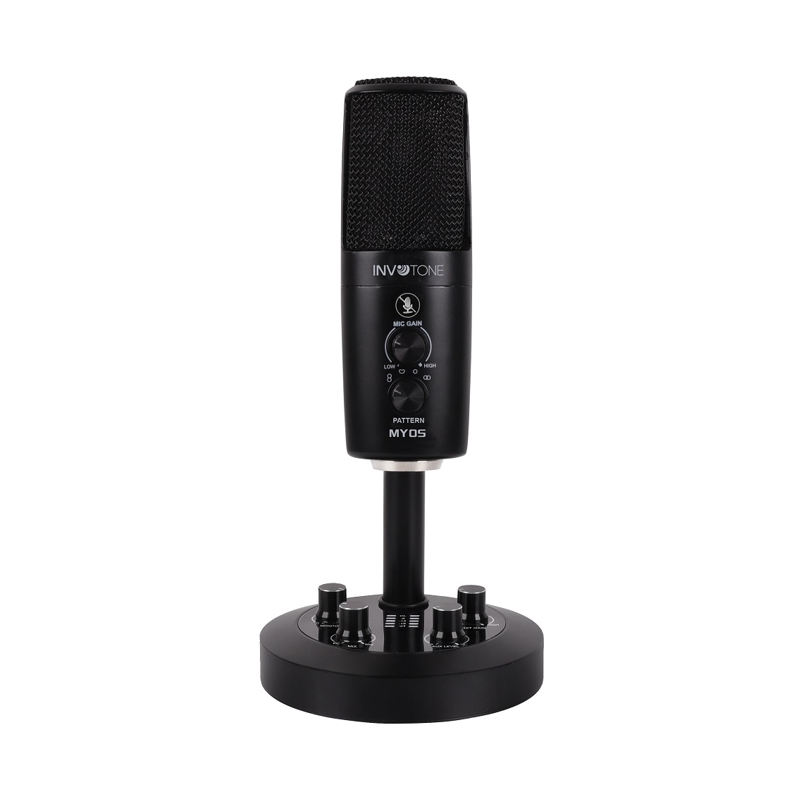 Invotone MYOS - настольный конденсаторный микрофон, 3 капсюля, USB интерфейс, 4 диаграммы направлен в магазине для музыкантов Рок-н-Ролл