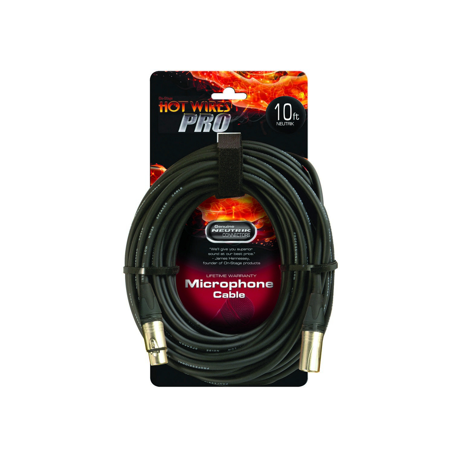 OnStage MC-10NN - микрофонный кабель XLR <-> XLR  ( Neutrik) , длина 3.05м. в магазине для музыкантов Рок-н-Ролл