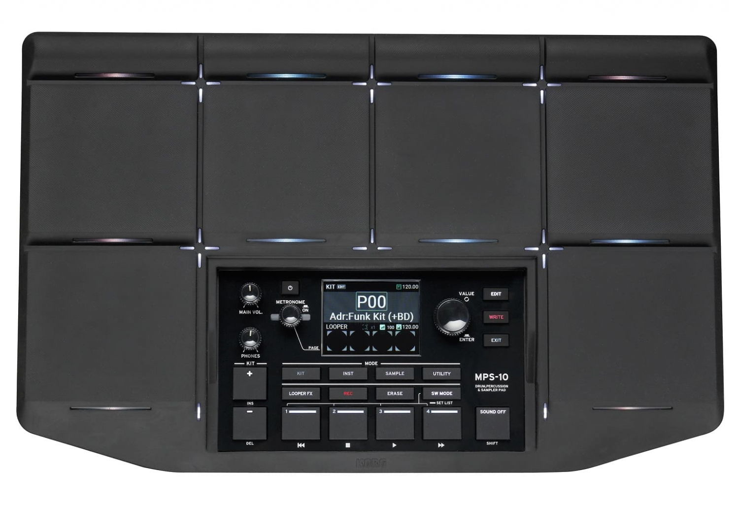 Korg MPS-10 - барабанный перкуссионный пэд, семплер в магазине для музыкантов Рок-н-Ролл