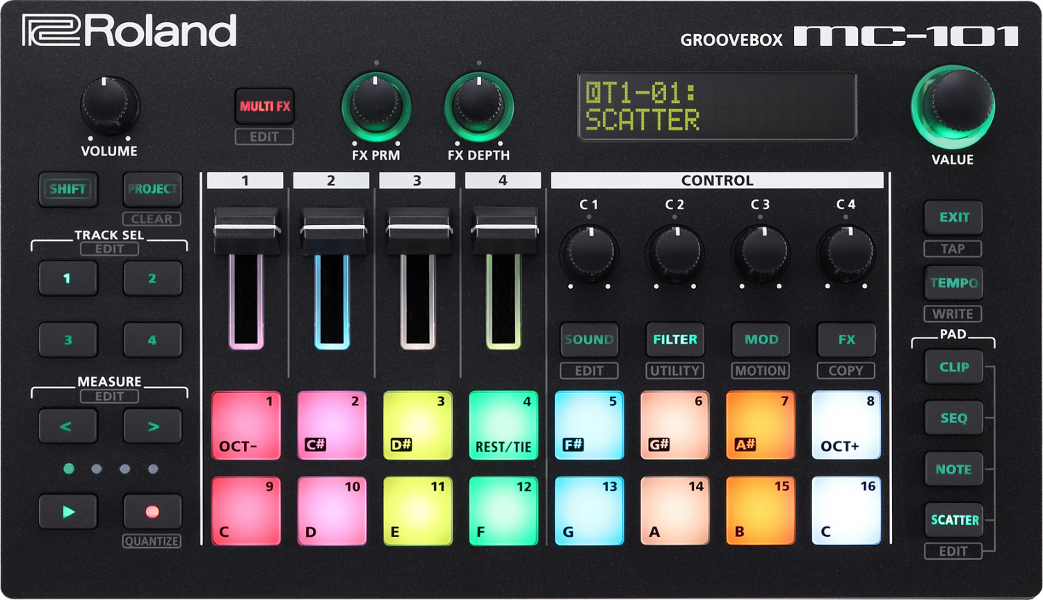 Roland MC-101 - грувбокс (контроллер) в магазине для музыкантов Рок-н-Ролл