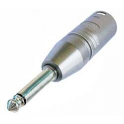 Neutrik NA2MP - адаптер-переходник, 1/4" TS штекер (Jack 6.35мм «моно джек») -> 3контактный XLR Male в магазине для музыкантов Рок-н-Ролл