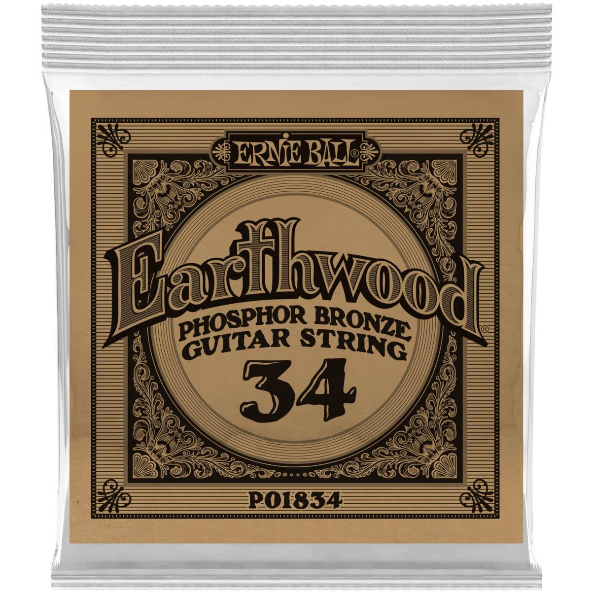 ERNIE BALL 1834 Earthwood Phosphor Bronze .034 - Струна одиночная для акустической гитары в магазине для музыкантов Рок-н-Ролл