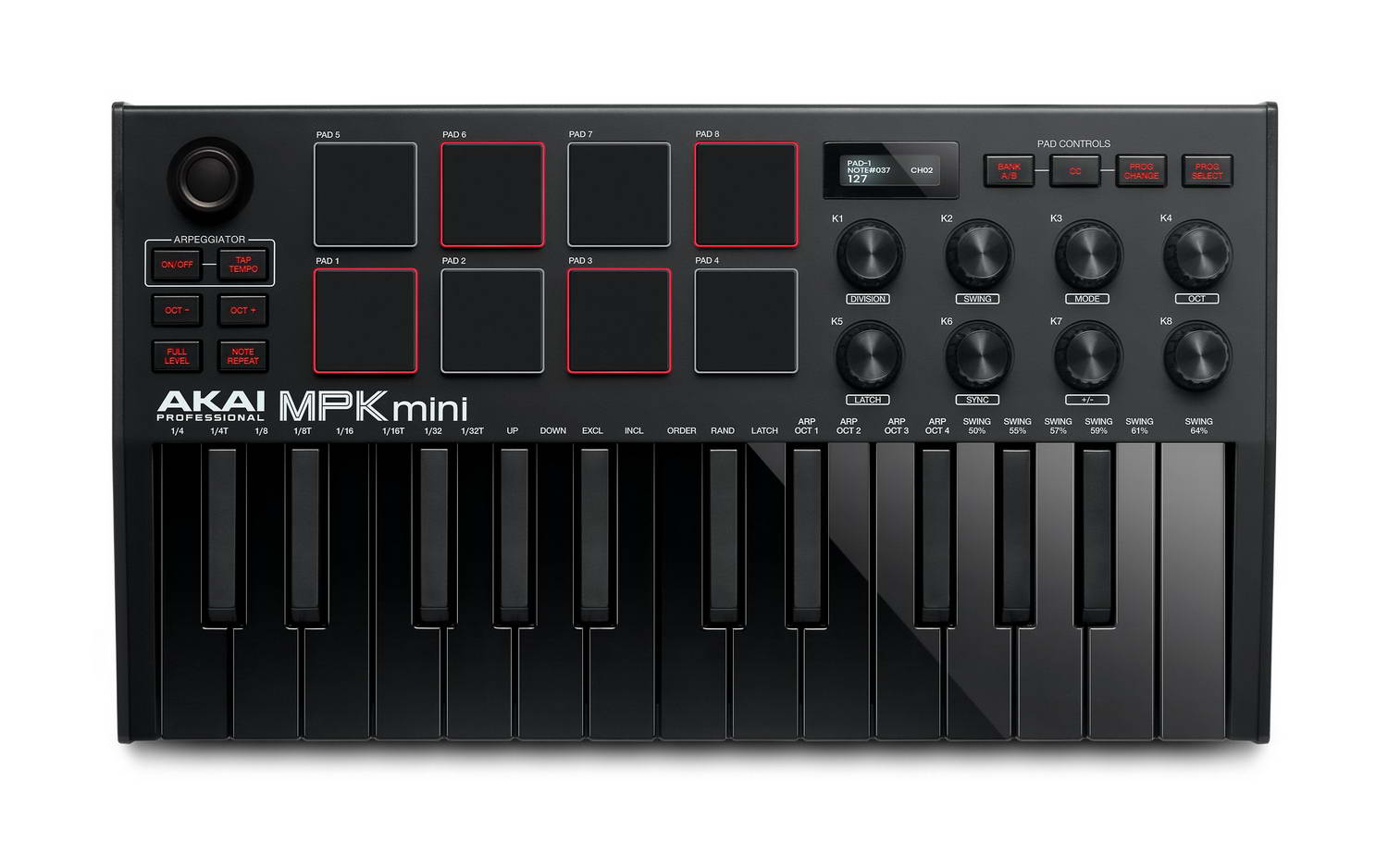 AKAI PRO MPK MINI MK3 B - миди клавиатура с уменьшенными клавишами, цвет черный в магазине для музыкантов Рок-н-Ролл