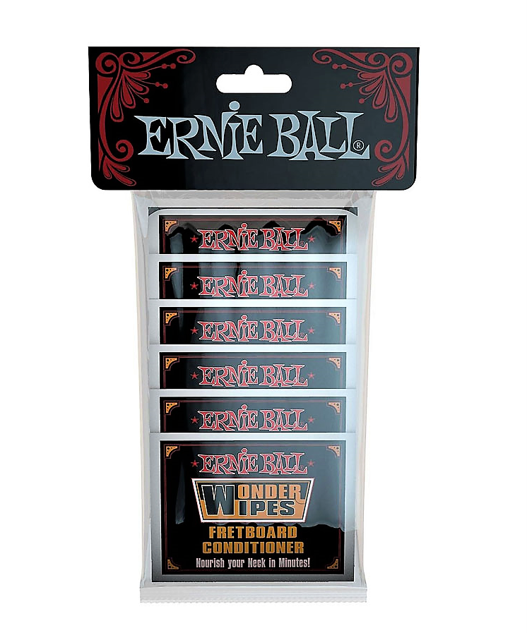Ernie Ball 4247 цена за 1 шт - средство для чистки грифа (салфетки), упаковка 20шт. в магазине для музыкантов Рок-н-Ролл