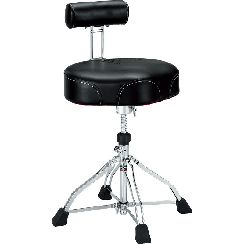 Tama HT741B - стул для барабанщика 1ST CHAIR ERGO-RIDER мото-седло (винтовой) со спинкой в магазине для музыкантов Рок-н-Ролл