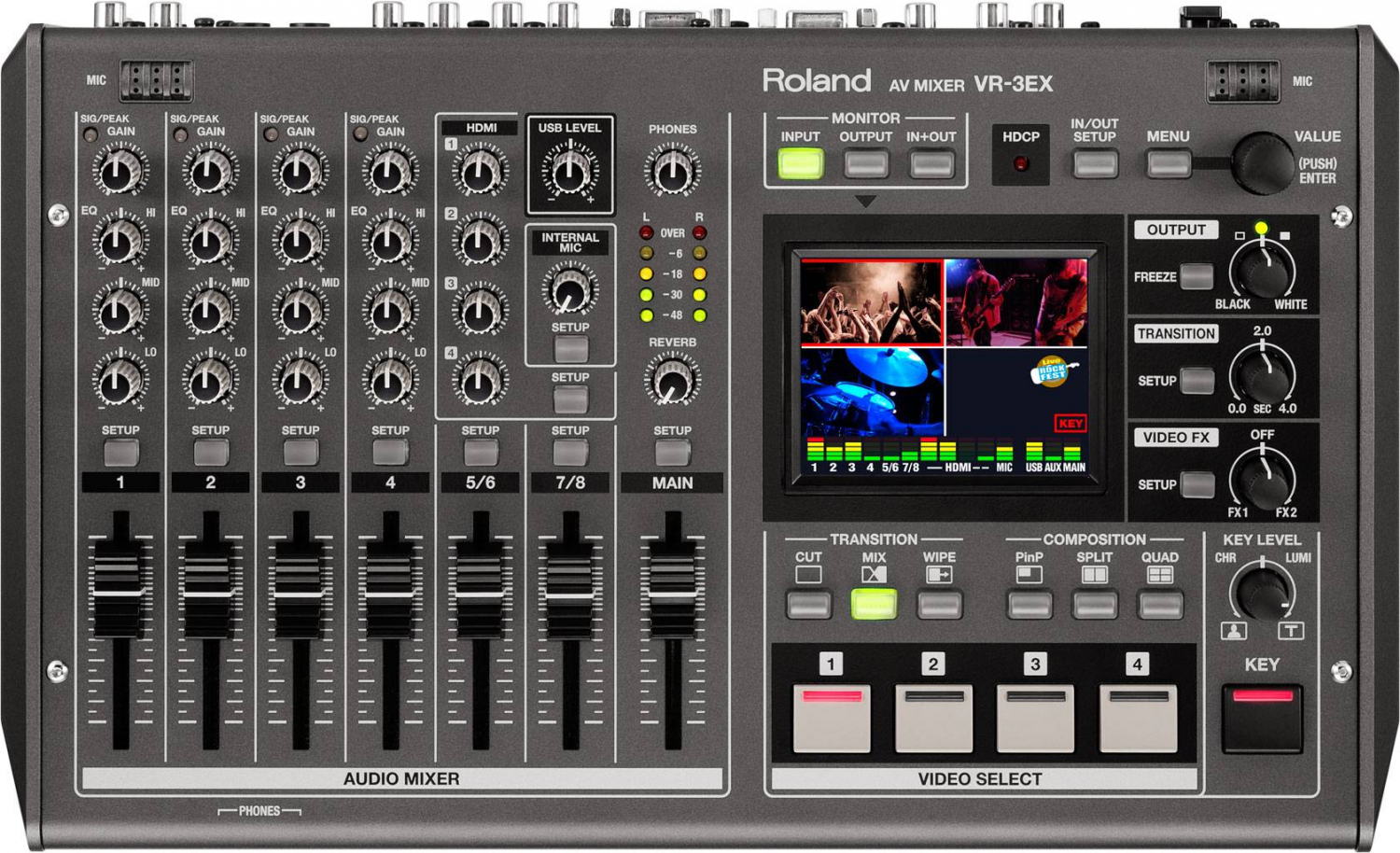 Roland VR-3EX - аудио-видео микшер в магазине для музыкантов Рок-н-Ролл