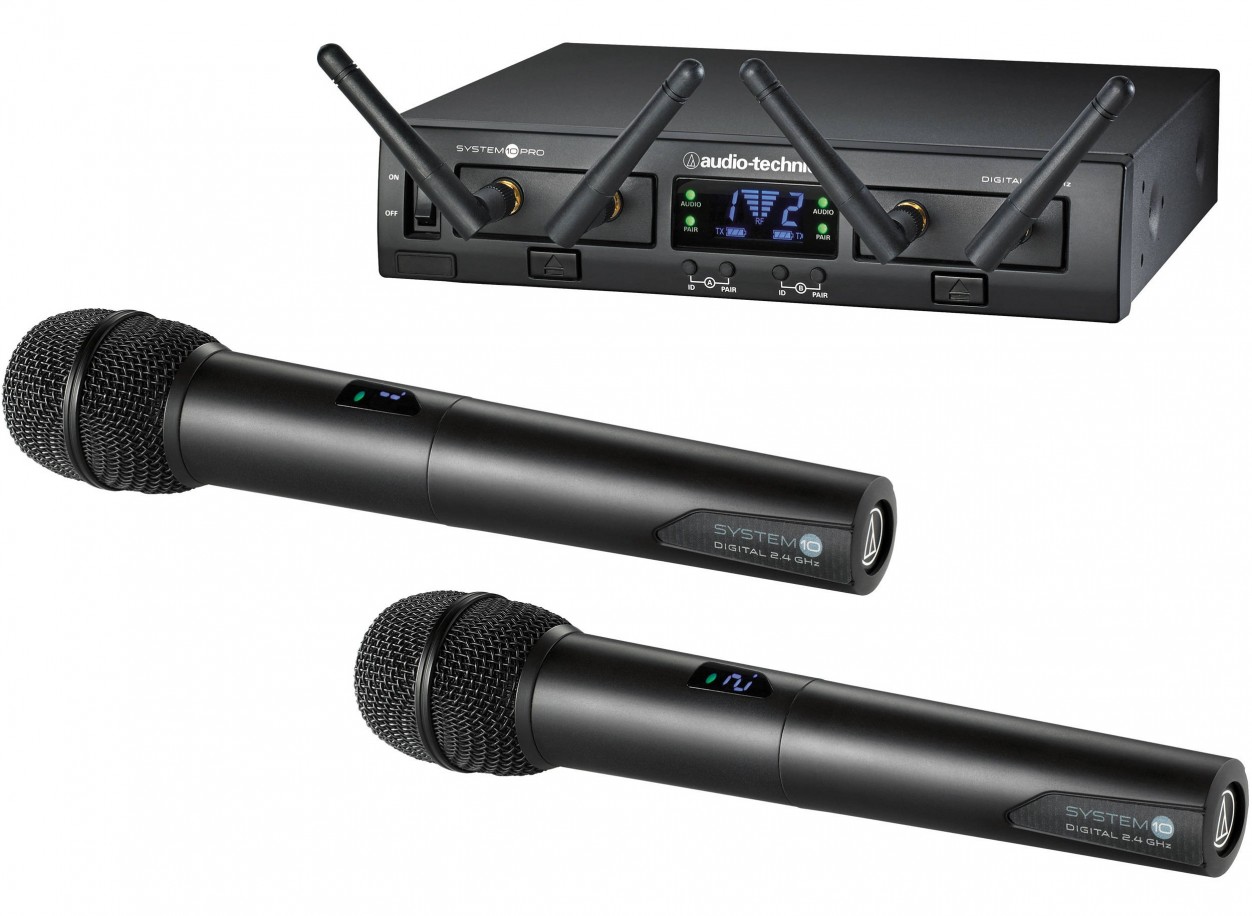 Audio-Technica ATW1322 - радиосистема, 8 каналов 2.4 MHz с двумя ручными передатчиками в магазине для музыкантов Рок-н-Ролл