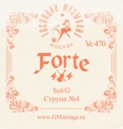 Господин музыкант Vc-470 СОЛЬ - 4-ая струна для скрипки комплекта FORTE в магазине для музыкантов Рок-н-Ролл