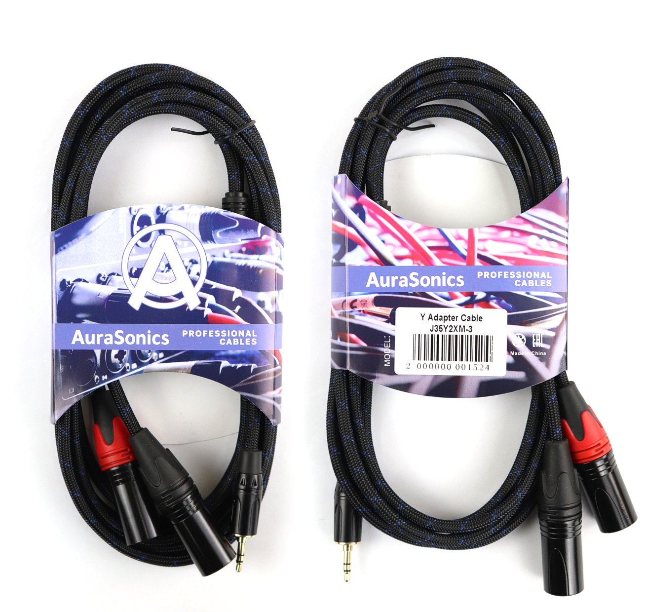 AuraSonics J35Y2XM-3 - аудио Y-кабель jack 3.5 -> 2 x XLR, 3м в магазине для музыкантов Рок-н-Ролл