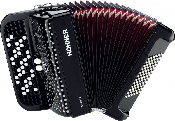 Hohner Nova II 72 (A4262) black - кнопочный аккордеон 3/4 в магазине для музыкантов Рок-н-Ролл
