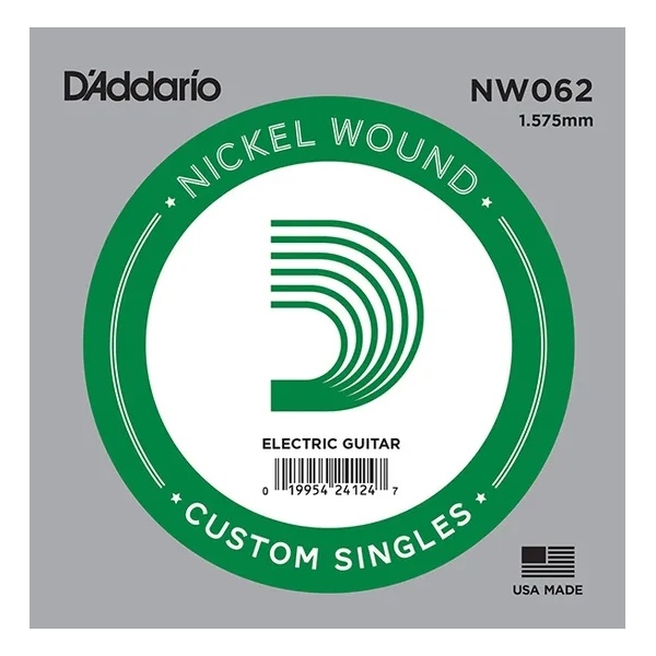 D'Addario NW062 Nickel Wound - Отдельная струна для электрогитары, .062 в магазине для музыкантов Рок-н-Ролл