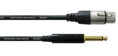 Cordial CCM 10 FP - микрофонный кабель XLR female/моно джек 6,3 мм, 10,0 м, черный в магазине для музыкантов Рок-н-Ролл