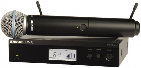 Shure BLX24RE/PG58 M17 662-686 MHz - радиосистема вокальная с ручным передатчиком PG58. Кронштейны в магазине для музыкантов Рок-н-Ролл