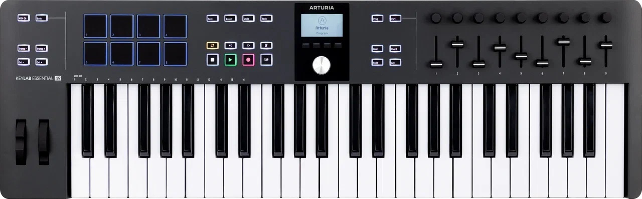 Arturia KeyLab Essential 49 mk3 Black - 49 клавишная MIDI клавиатура в магазине для музыкантов Рок-н-Ролл