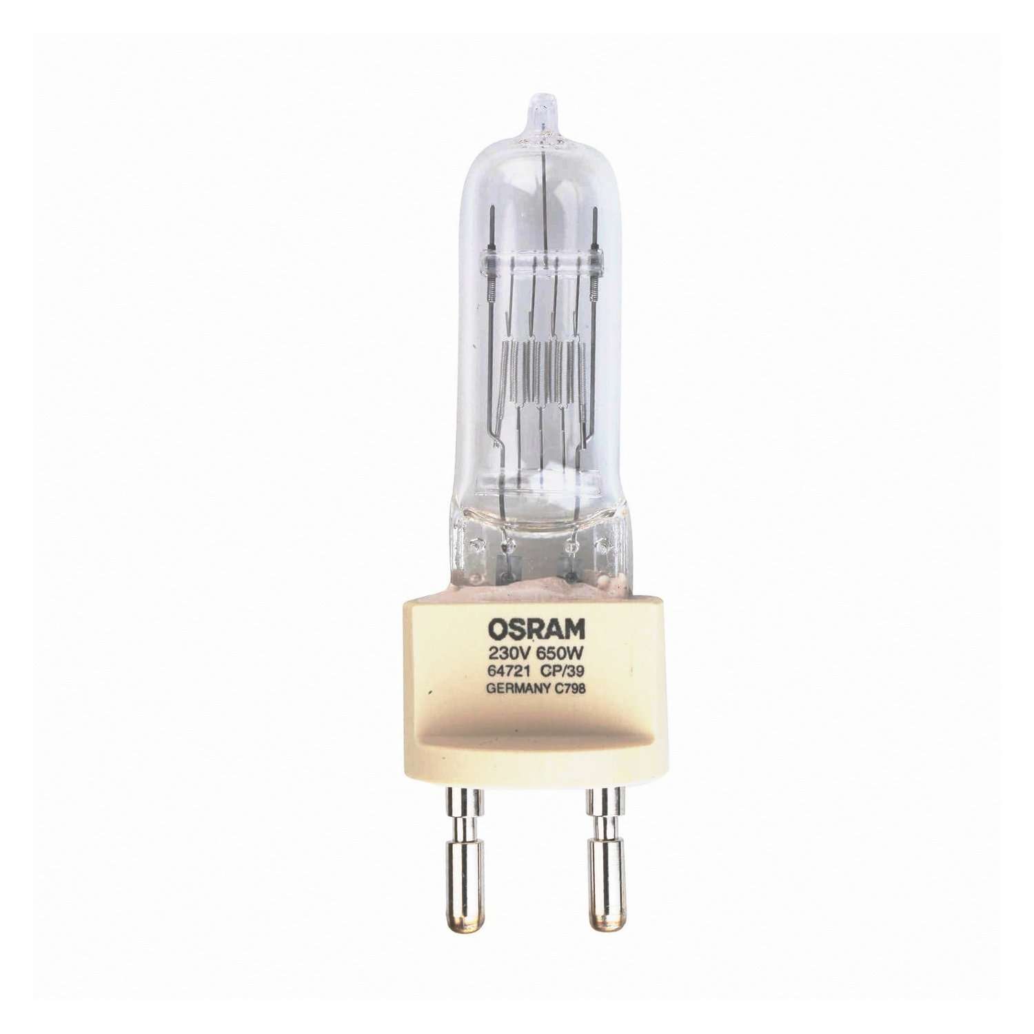 OSRAM 64721/CP39 - лампа галоген. 230 В/650 Вт, G22, ресурс 100 часов в магазине для музыкантов Рок-н-Ролл