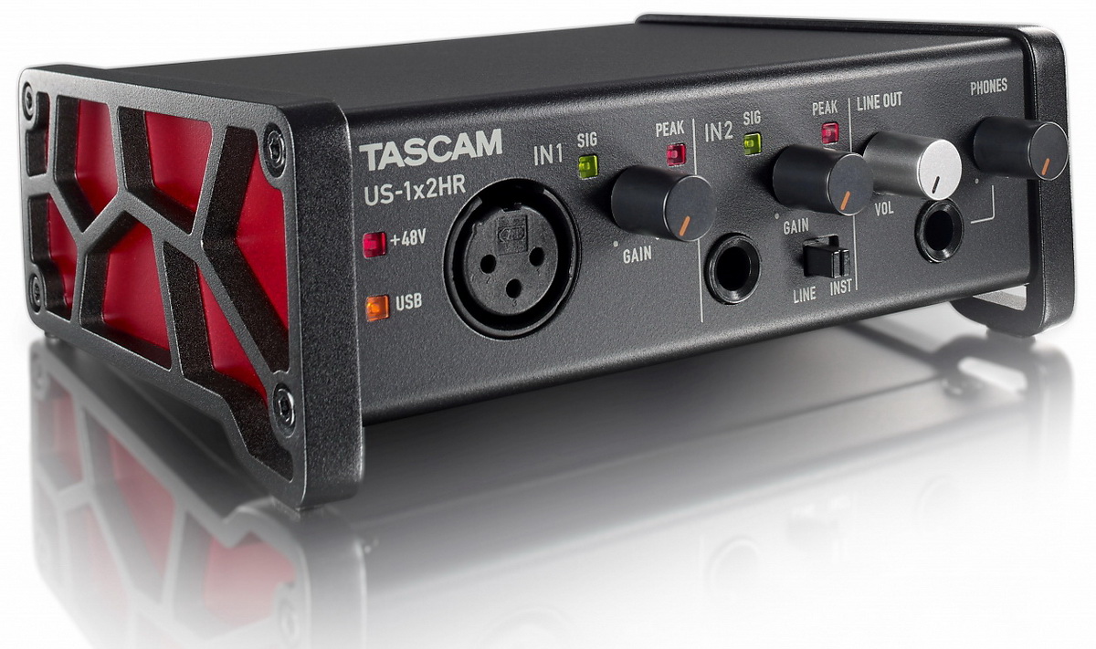 Tascam US-1x2HR - USB аудио интерфейс (1 вход микрофонный, 1 вход линейный, 2 выхода) в магазине для музыкантов Рок-н-Ролл