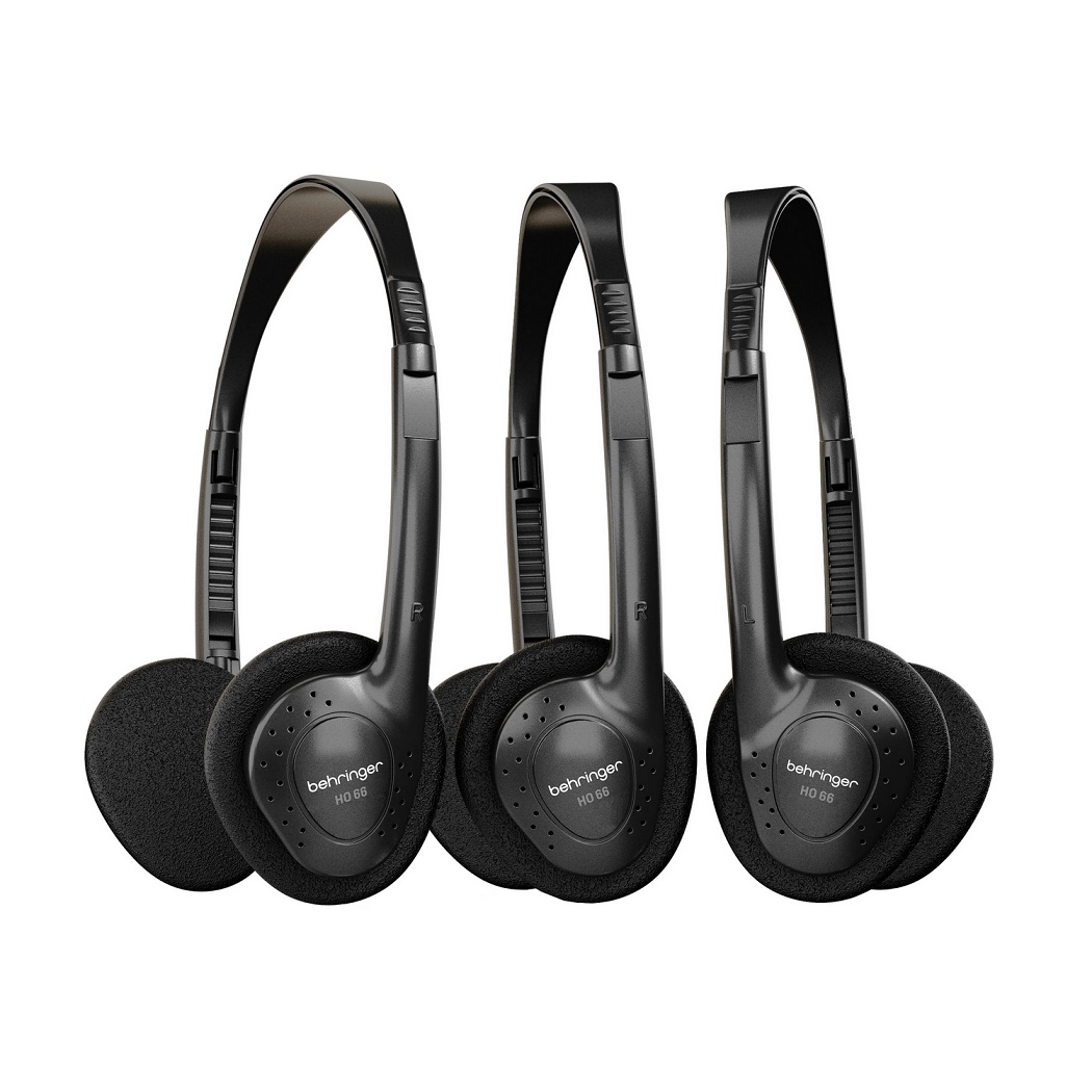 Behringer HO 66 - Комплект из 3 пар закрытых полупрофессиональных наушников, 2 м кабель в магазине для музыкантов Рок-н-Ролл