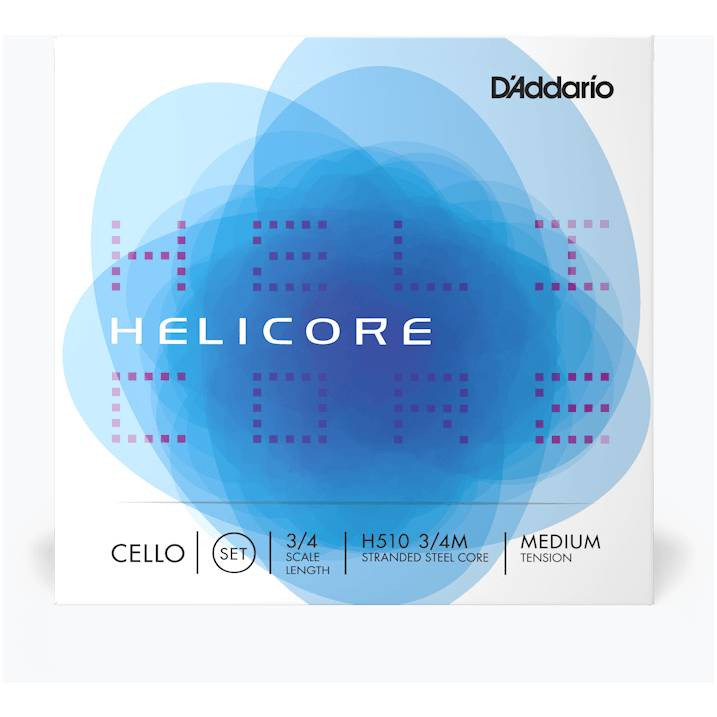D'Addario H510-3/4M Helicore - Комплект струн для виолончели размером 1/2, среднее натяжение в магазине для музыкантов Рок-н-Ролл