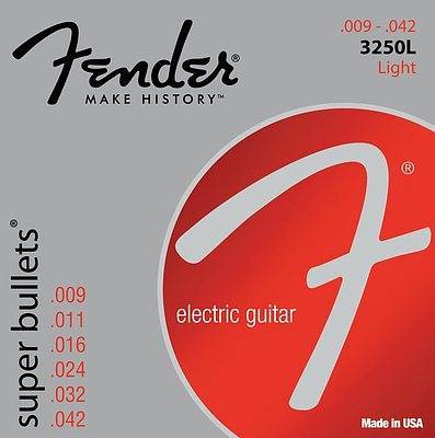 FENDER STRINGS NEW SUPER BULLET 3250L NPS BULLET END 9-42 - струны для электрогитары в магазине для музыкантов Рок-н-Ролл