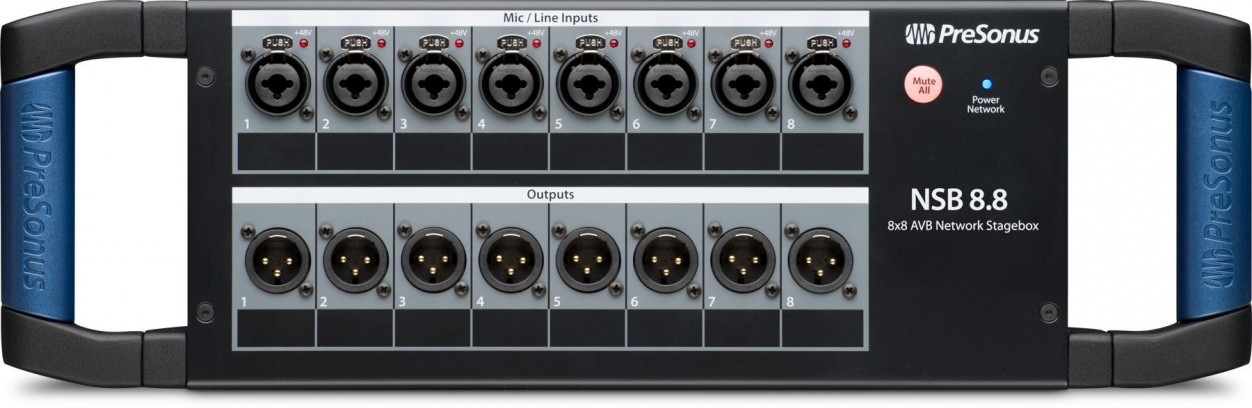 PreSonus NSB8.8 - стейджбокс AVB A/B, 8 мик. вх./8 вых. Mute All в магазине для музыкантов Рок-н-Ролл