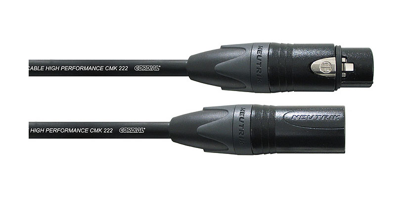 Cordial CPM 10 FM BLK - Микрофонный кабель с разъемами XLR Neutrik, кабель CMK 222, длиной 10 м, чер в магазине для музыкантов Рок-н-Ролл
