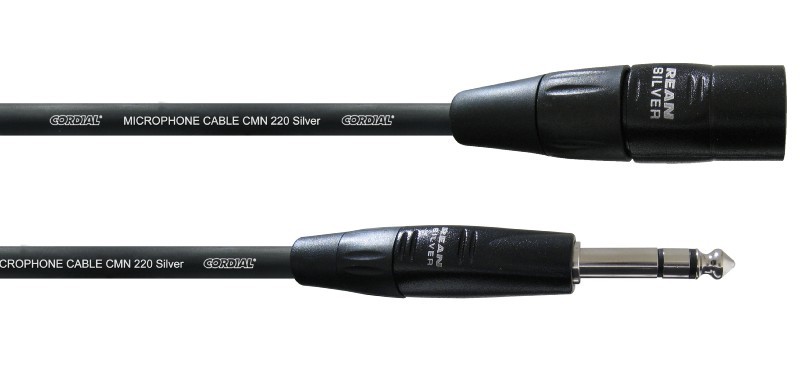 Cordial CIM 0,6 MV - Инструментальный кабель XLR male/джек стерео 6,3 мм male, 0,6 м, черный в магазине для музыкантов Рок-н-Ролл