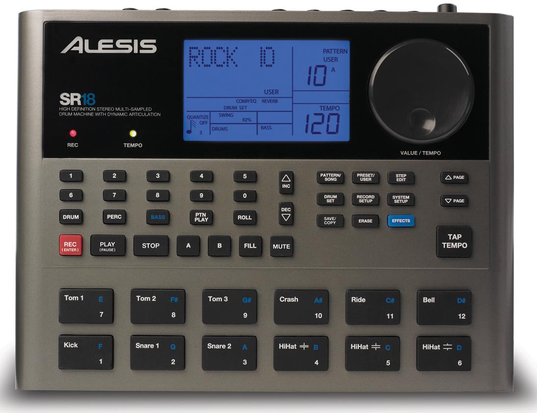 Alesis SR18 - drum-машина (24bit)  в магазине для музыкантов Рок-н-Ролл