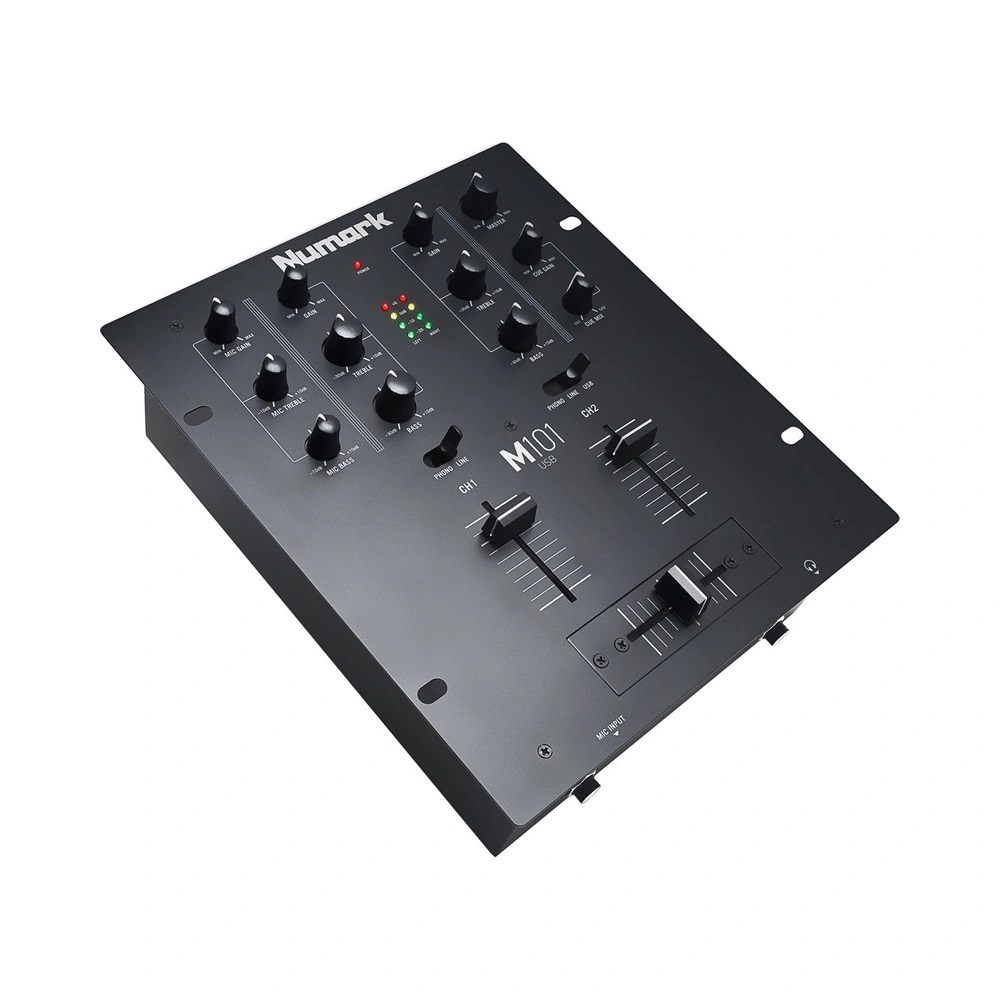 NUMARK M101USB BLACK - 2-канальный компактный микшер входы: 2 phono, 2 линейных, 1 микрофонный в магазине для музыкантов Рок-н-Ролл