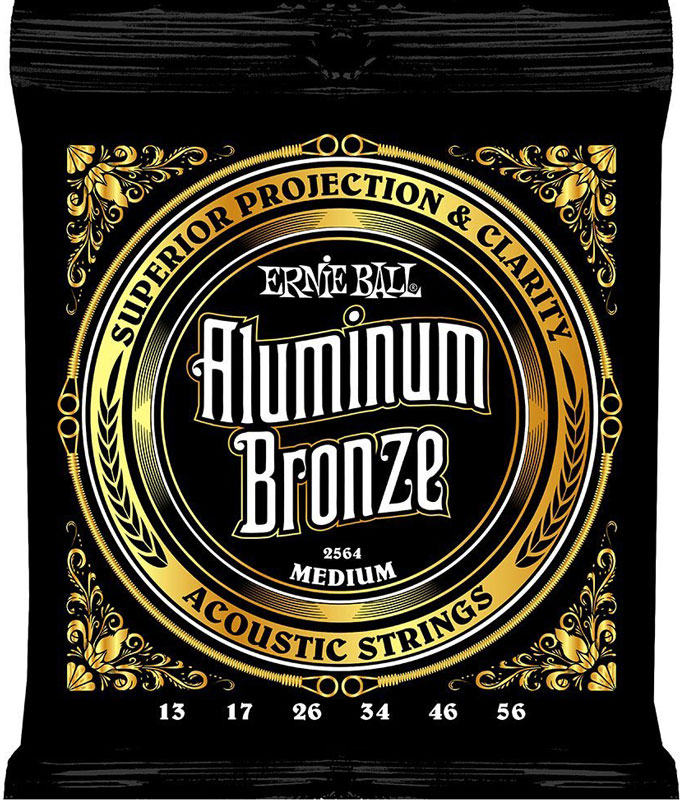 Ernie Ball 2564 - струны для акуст.гитары ALUMINUM BRONZE MEDIUM (13-17-26-34-46-56) в магазине для музыкантов Рок-н-Ролл